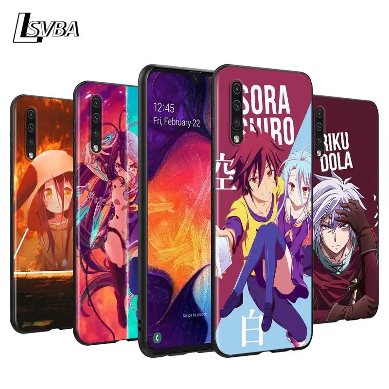 

No Game NO life Back Silicone Phone Case for Samsung Galaxy A90 A80 A70S A60 A50S A40 A20E A20 A10S Soft Black Cover