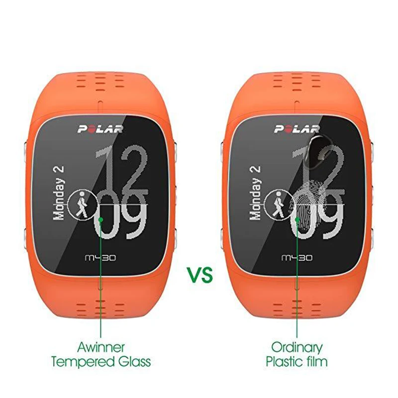 Прозрачная защитная пленка из закаленного стекла для умных часов Polar M400 M430 -
