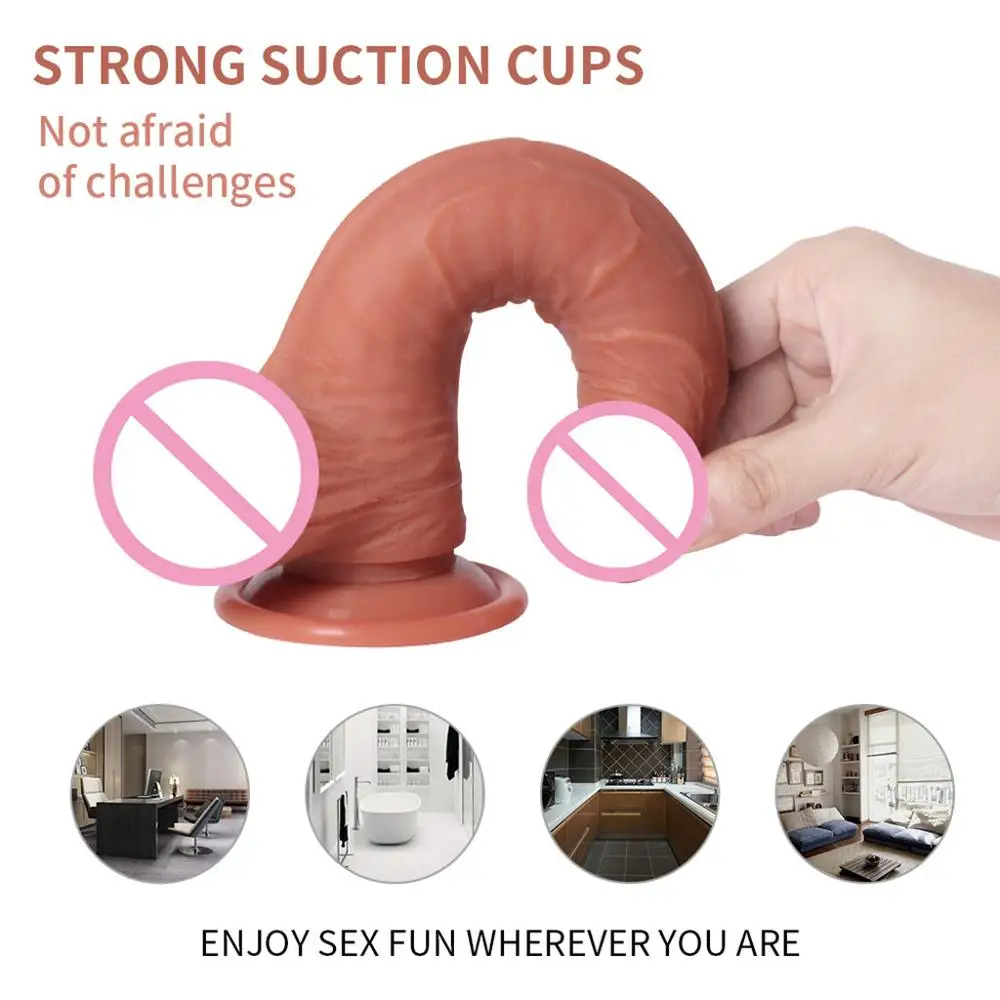 Из мягкого прозрачного пластика ультра Реалистический Пенис кожи как плоть Dong