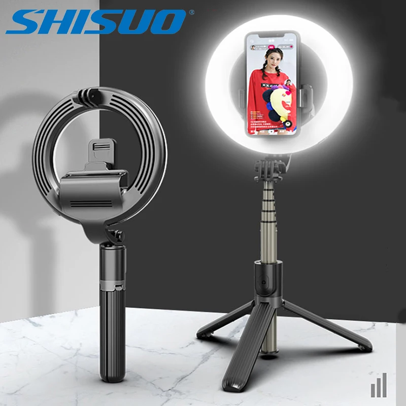SHISUO L07 светодиодный кольцевой светильник с подставкой селфи кольцо Bluetooth Палка