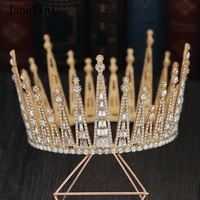 janevini 2020 goldsilver bridal crowns tiaras crystal fashion princess hair headdress korean bride wedding jewelry accessories