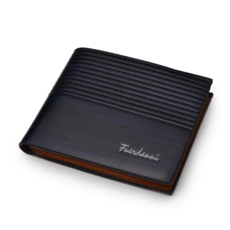 Prettyzys мужской кожаный брендовый Роскошный кошелек короткие тонкие мужские