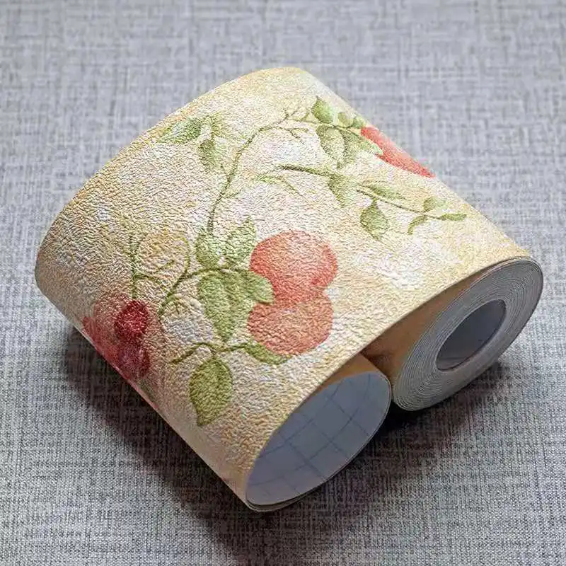Pomegranate flower DIY Emboss стикер на стену s виниловый водонепроницаемый домашний декор самоклеющиеся обои для ног линия талии стикер украшения кухни - Цвет: Pomegranate flower