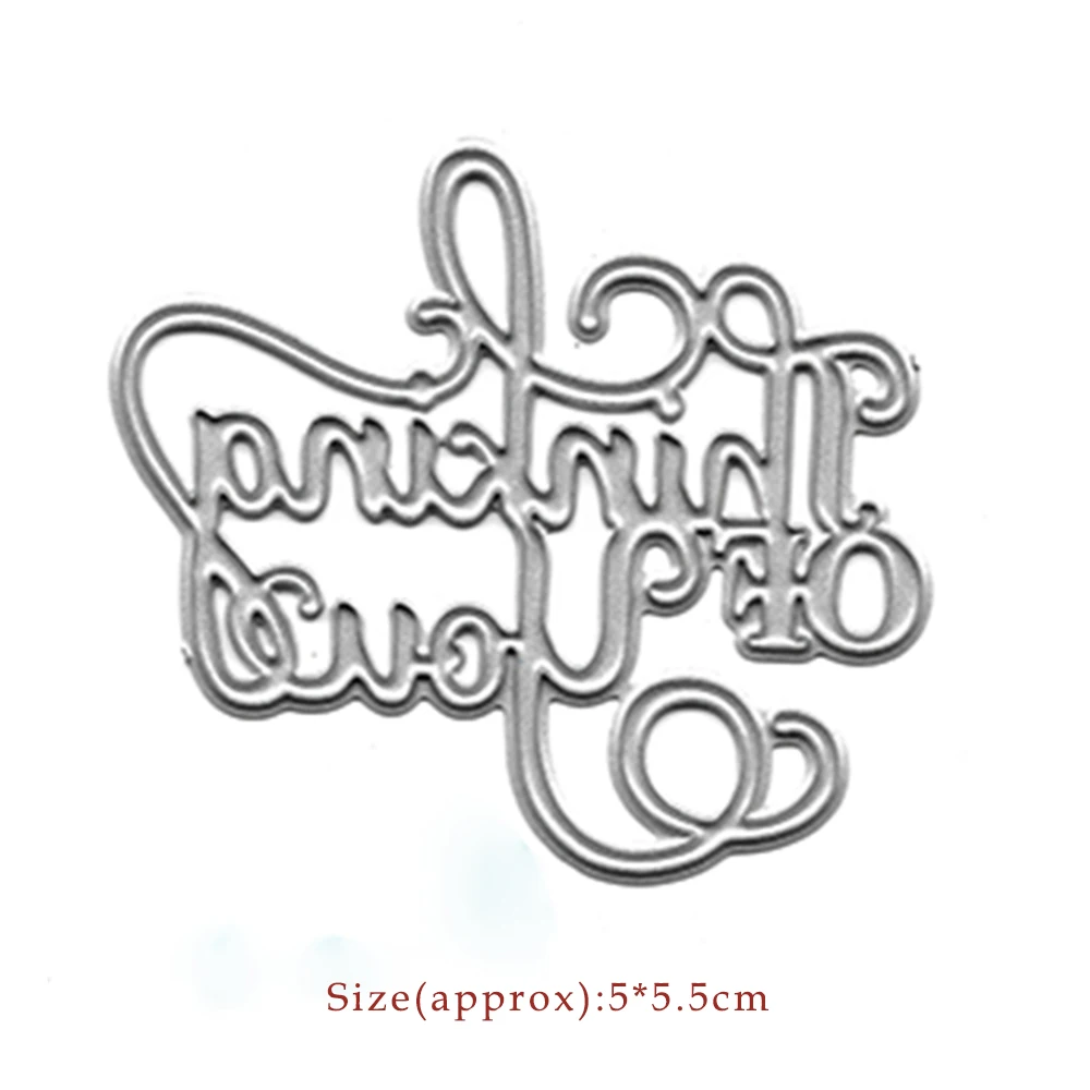 

Words Slimline Metal Cutting Dies Scrapbooking Embossing Folders for Card Making Craft Stencils DIY Clear Stamps Dies Cut