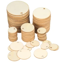 50100pcs round pack wooden 2cm 3cm 4cm 5cm circles natural discs blank signs crafts wedding party gift label hang tag cards