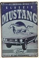 metal tin signs ford mustang motor retro garage mechanic mancave plaque wall decor for barsrestaurantscafes pubs8x12 inch