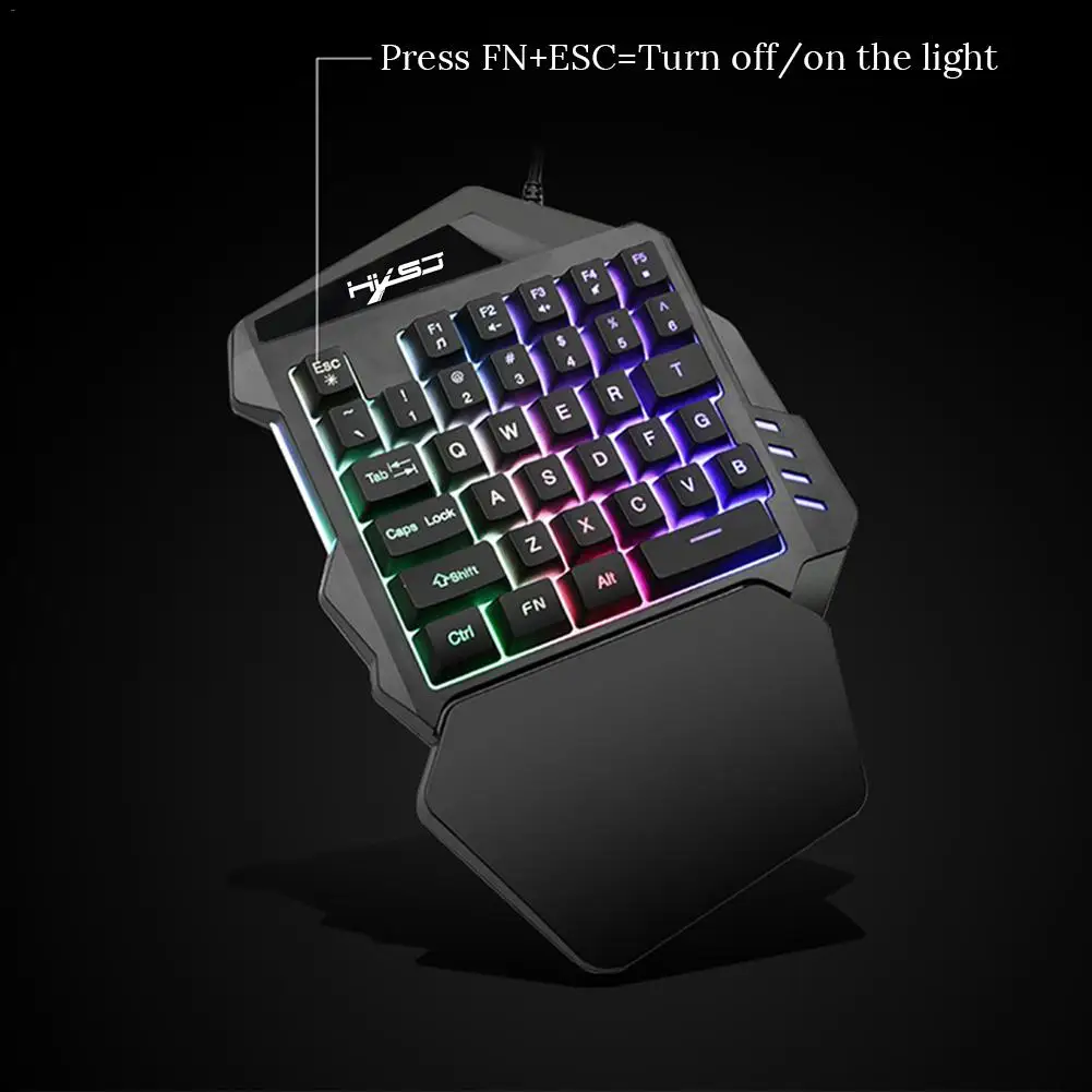 RGB мини клавиатура эргономичная игровая клавиатура с одной рукой V100 игровая механическая мини игровая клавиатура