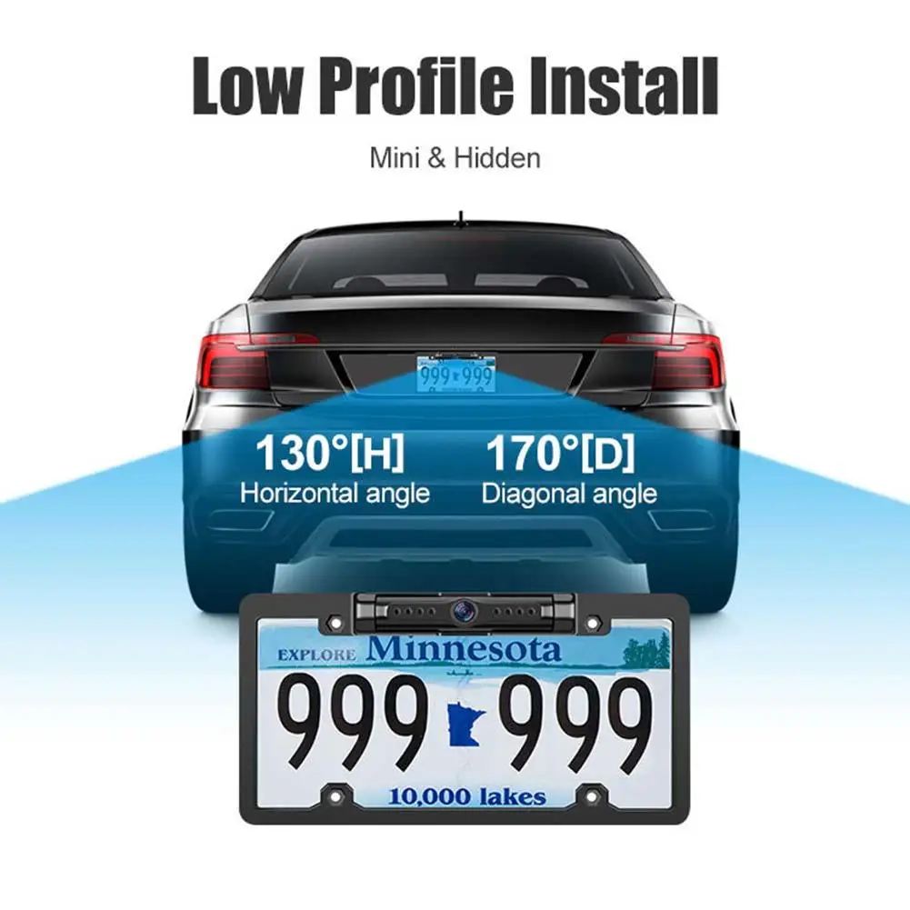 저렴한 무선 백업 카메라, 와이파이, 170 와이드 앵글 대시 캠, 스타 나이트 비전, 자동차 뷰 반전 카메라, 방수 자동 백업 모니터