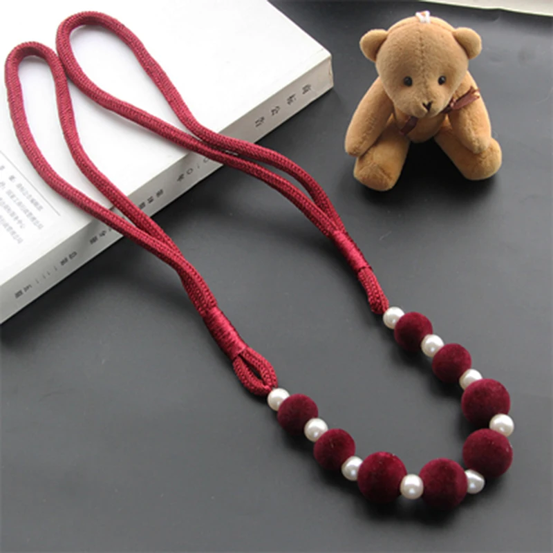 1 шт Шторы Tieback аксессуары декоративные современные подвесные помпоном жемчуг