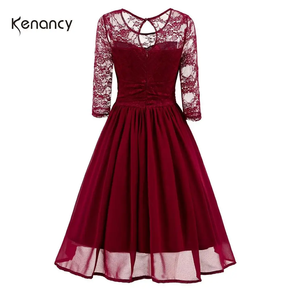 Kenancy Брендовое Новое высококачественное женское кружевное вечернее