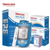 sinocare 2in1 safe aq ug blood glucose blood uric acid meter 50 test strips for diabetes gout pregnant parents glucometer