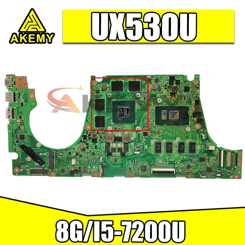 

New 90NB0EG0-R00020 laptop Motherboard For Asus UX530U UX530UQ UX530UN UX530UR UX530UX Mainboard 8G/I5-7200U SR2ZU