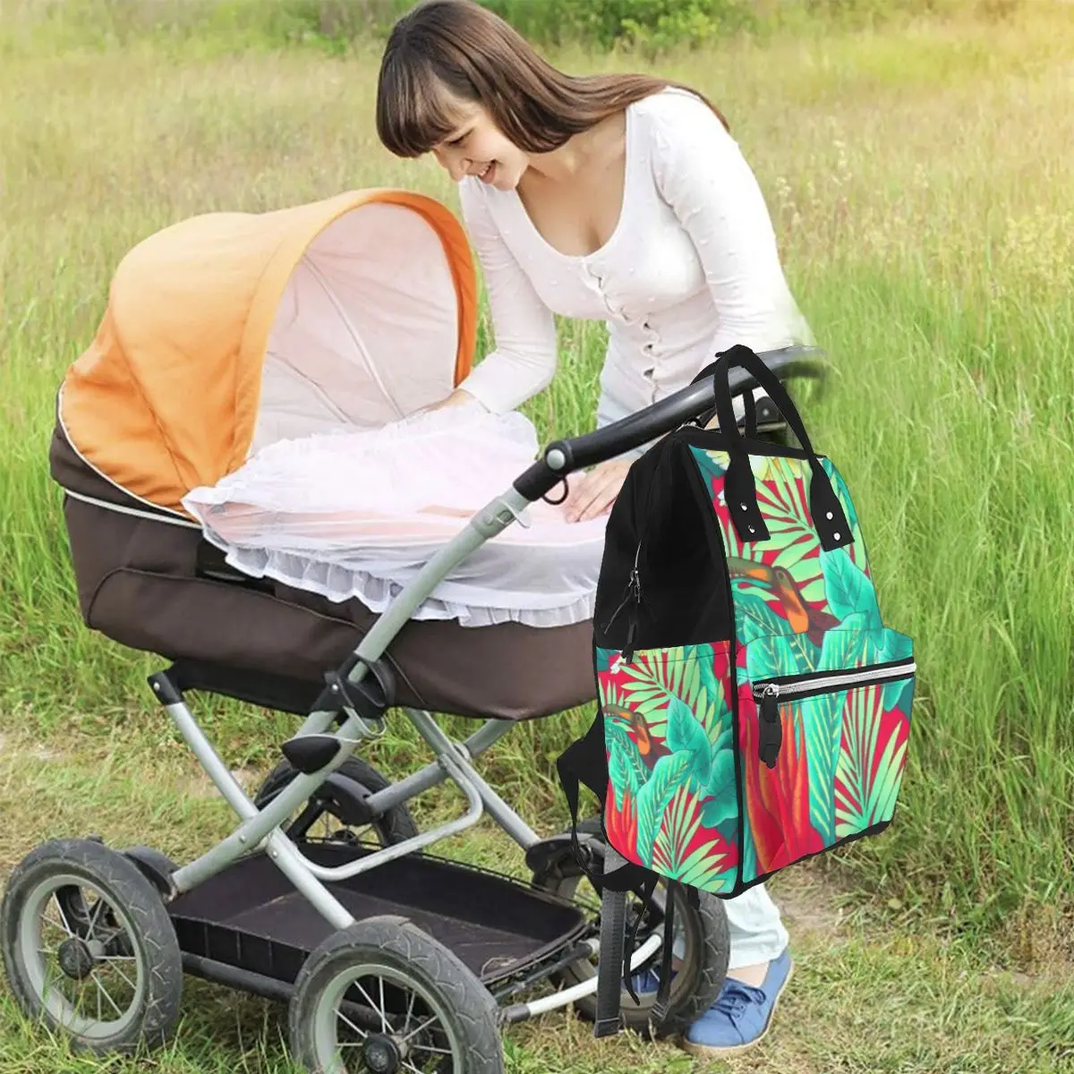 

Fashion Mummy backpack Large Capacity Maternal Nappy Baby Diaper Travel Tote Designer Nursing Nappy Bag For Mom Baby Care
