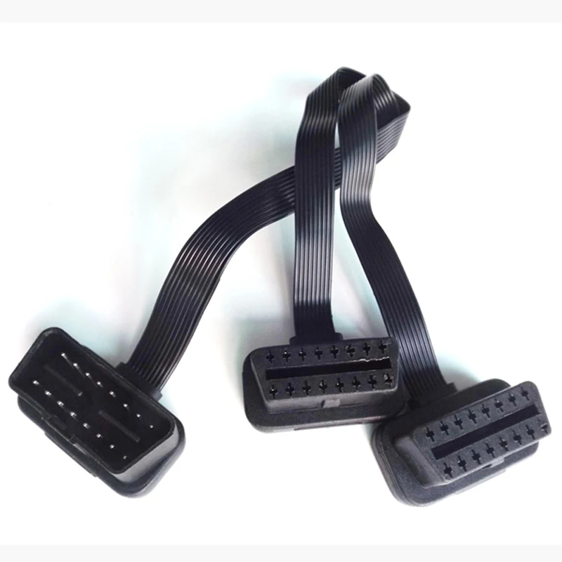 30 см OBDII удлинитель двойной разъем Y сплиттер OBD OBD2 16PIN мужского и женского пола