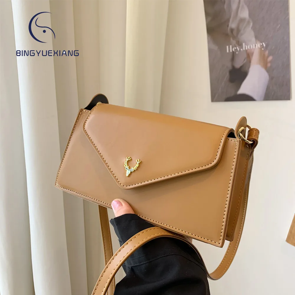 

Soild Color Designer New Ladies Shoulder Bag 2021 High Quality Leather Women Messenger Bags Fashion Women's Mobile Phone Bag Sac