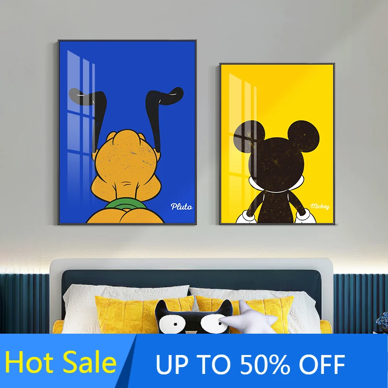 

Картина на холсте с изображением Дональда, утки, Микки Мауса