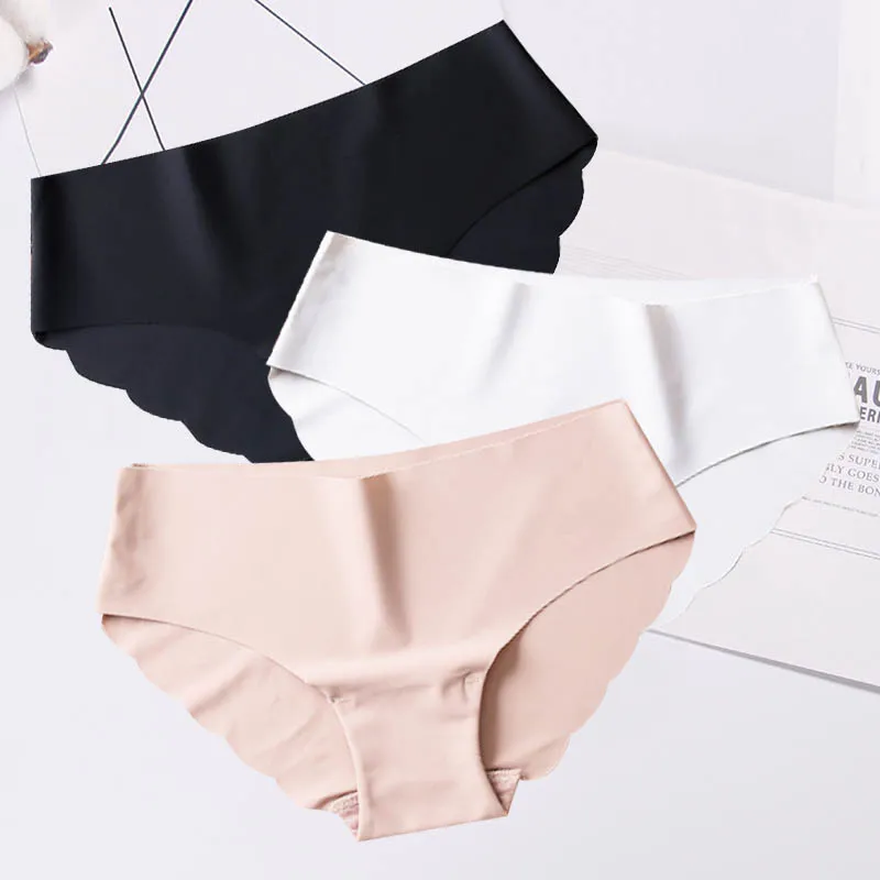 3 шт./компл. Seamles Ice Silk трусы для Для женщин сексуальные трусы с низкой посадкой ультра-тонкое нижнее белье стринги женские трусы, интимное# D