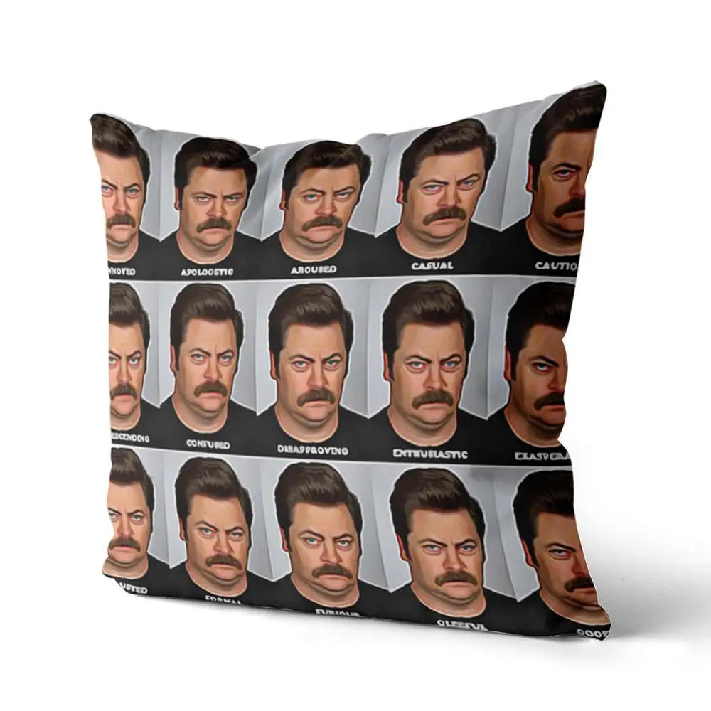 Ron swanson наволочки из хлопчатобумажной ткани на заказ для диванных подушек