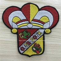 custom embroidery patches oeteldonk emblem 100 embrodiery area hot cut border king iron on patch for cloth jacket hats shoes