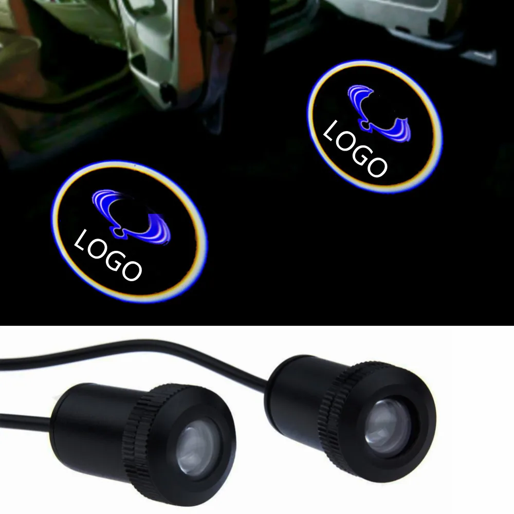 

2PCS Led Car Door Welcome Logo Light For Ssangyong Korando Musso Sports Rexton Logo Courtesy Laser Projector Ghost Shadow Lamp