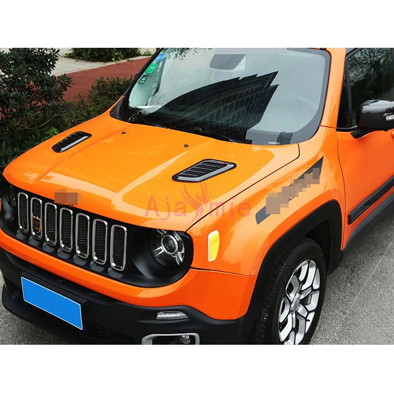Для Jeep Renegade 2016 2017 2018Car капот из углеродного волокна цвет вентиляционное отверстие