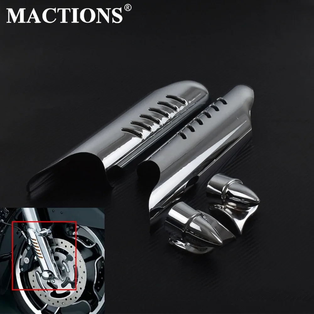 Maction ABS Нижняя вилка ноги крышка дефлекторы щиты хром для Harley Touring Road King Electra Glide FLHT FLH FLTR 00-13