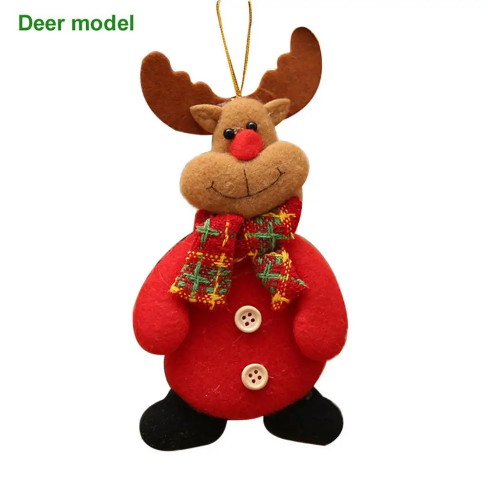Hot Christmas Tree Hanging Ornaments Cloth Santa Claus Snowman Xmas Tree Toy Doll Hang Decoration Christmas Decorations for Home - Цвет: L