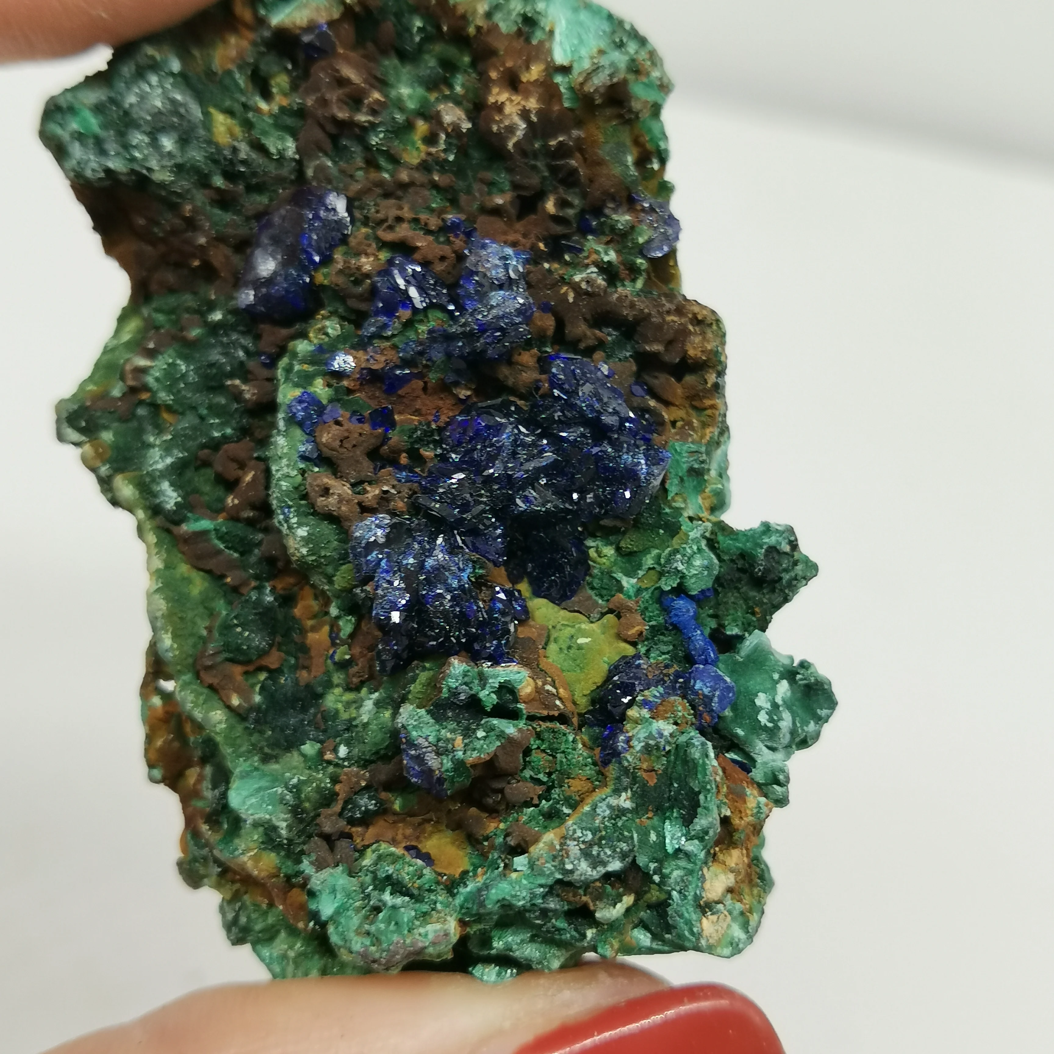45 г натуральный чессилит материал образец Малахитовый Азурит геодный синий и