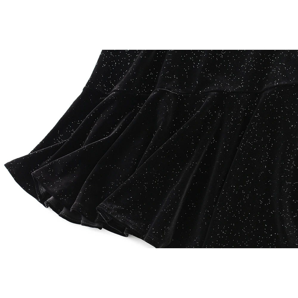 

New 2021 Autumn Winter Sequins Velvet high waist arm wrap Trumpet Mermaid Skirts Elastic Fashionable All-match Midi Skirt Female