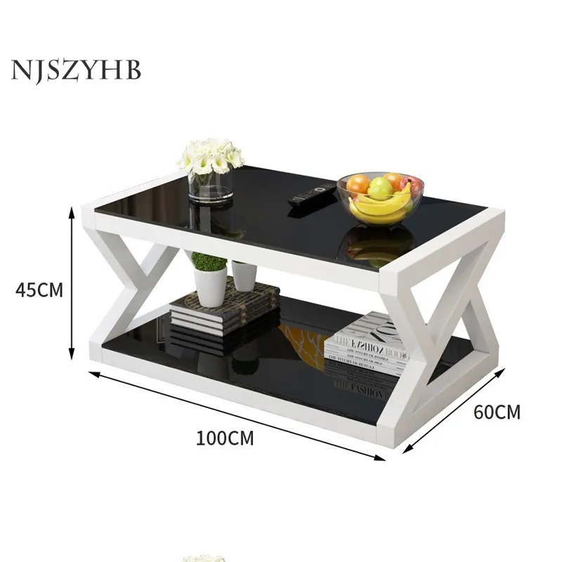Современный минималистичный домашний столик из закаленного стекла для гостиной