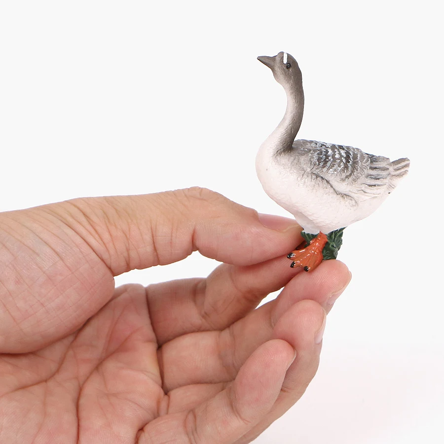 

5pcs Simulation model Farmland Worker Goose Duck Miniature Farm Animals Figures garden decoration DIY accessories set toys