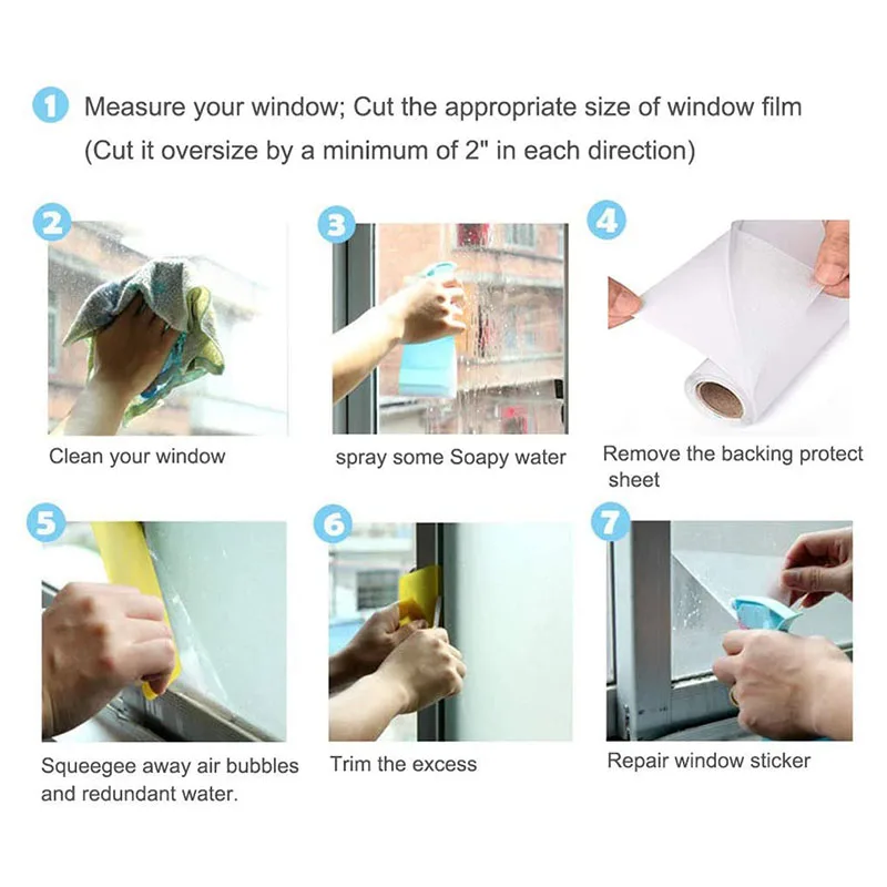 

3D Rainbow Effect Window Films Privacy Decorative Film Anti-UV Non-Adhesive Static Cling Glass Sticker for Home Kitchen Office