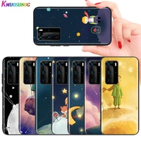 for huawei p40 p30 p20 pro lite e plus 5g bright black phone case the little prince for huawei p10 p9 p8 lite cover