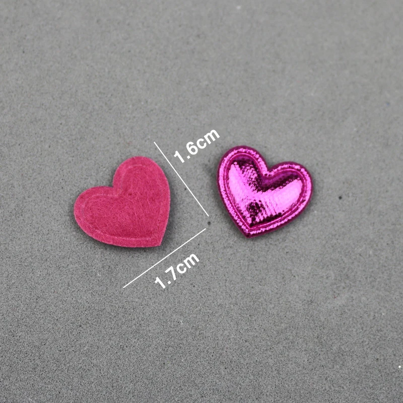 

50 - 100Pcs 17*16mm Color Bright Love Appliques Single Sided Glitter Powders Patches DIY Headwear Bowknot Bow Tie Embellishment