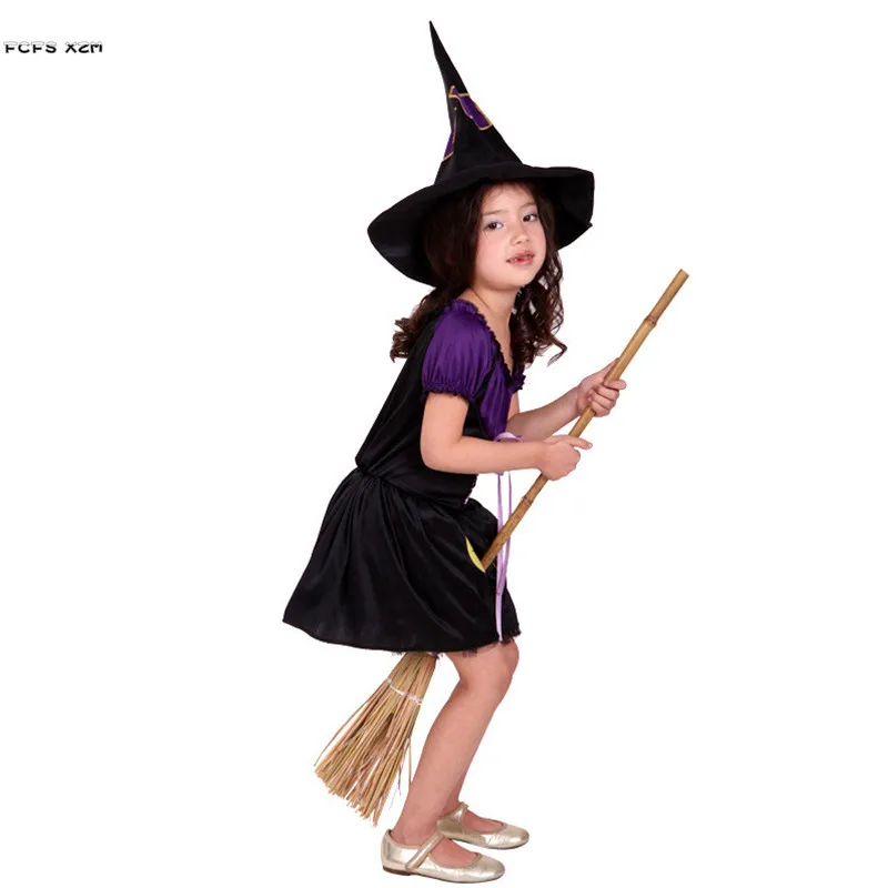

Милый готический костюм для девочек на Хэллоуин, Детский костюм ведьмы, косплей, карнавал, Пурим парад, маскарад, ролевые игры Вечерние вече...
