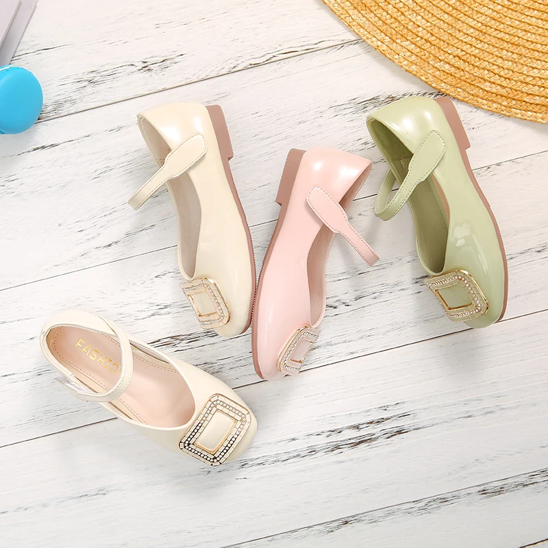 Весна 2020 Детская обувь принцессы Брендовая со стразами для маленьких девочек из