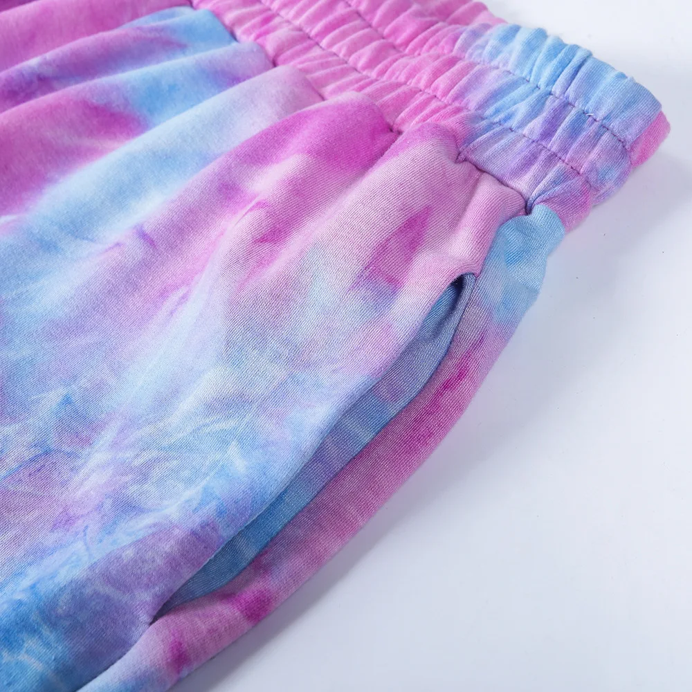 BOOFEENAA Tie Dye модные Беговые брюки в повседневном стиле женские уличные спортивные