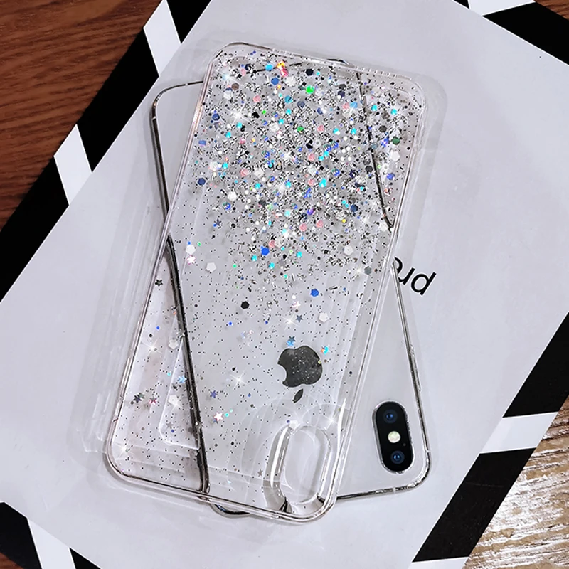 Модный Блестящий чехол со звездами для телефона Huawei Nova 3 3i 2S 4 4E 5 5i 6 se 5T | Мобильные