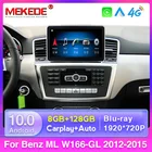 4G LTE Android 10 8 + 128G автомобильный DVD мультимедийный плеер GPS навигация CarPlay авто для Mercedes Benz ML-Class W166 2012-2015 GL X166