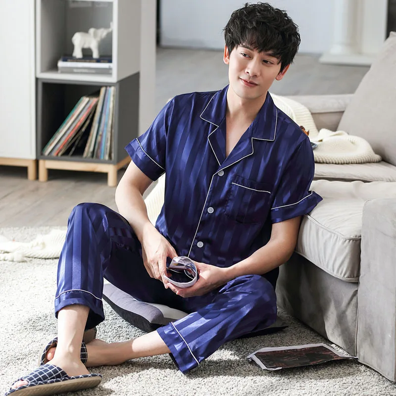 

Pajamas Short Sleeve Men'S Suit Summer New Style Simple Fashion Tracksuit Home Wear