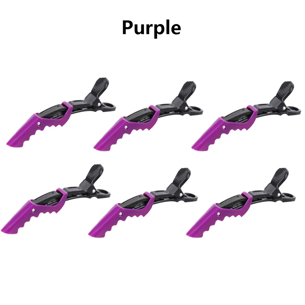Purple Профессиональный зажим для волос аллигатора для женщин заколки для волос Крокодил Зажимы для волос для девочек салонные Инструменты для укладки салонные зажимы для укладки - Цвет: Purple