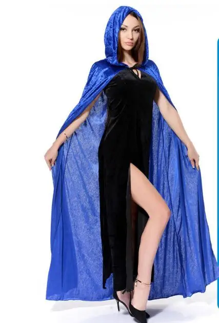 Женские и мужские Золотая Бархатная накидка ведьмы карнавальный маскарадный