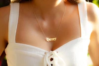 personalized old english necklace name necklace jewelry name jewelry custom word necklace