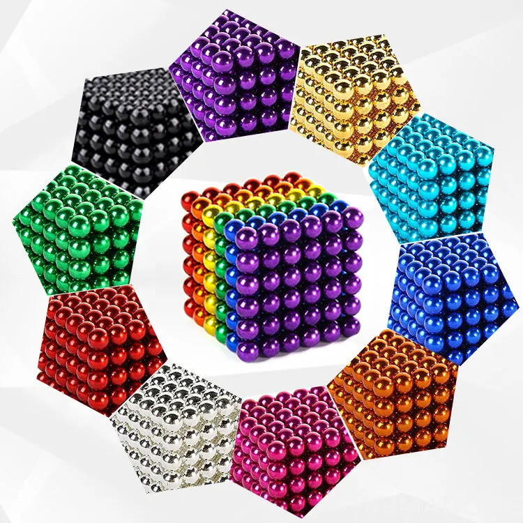 

NEW 5 color 5mm magnetic ball toys decompression magnetic building block puzzle pop it children's toys