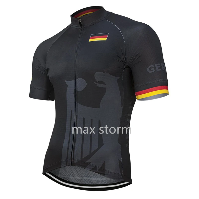 2021 летняя дышащая черная велосипедная Джерси новая команда Германии дорога