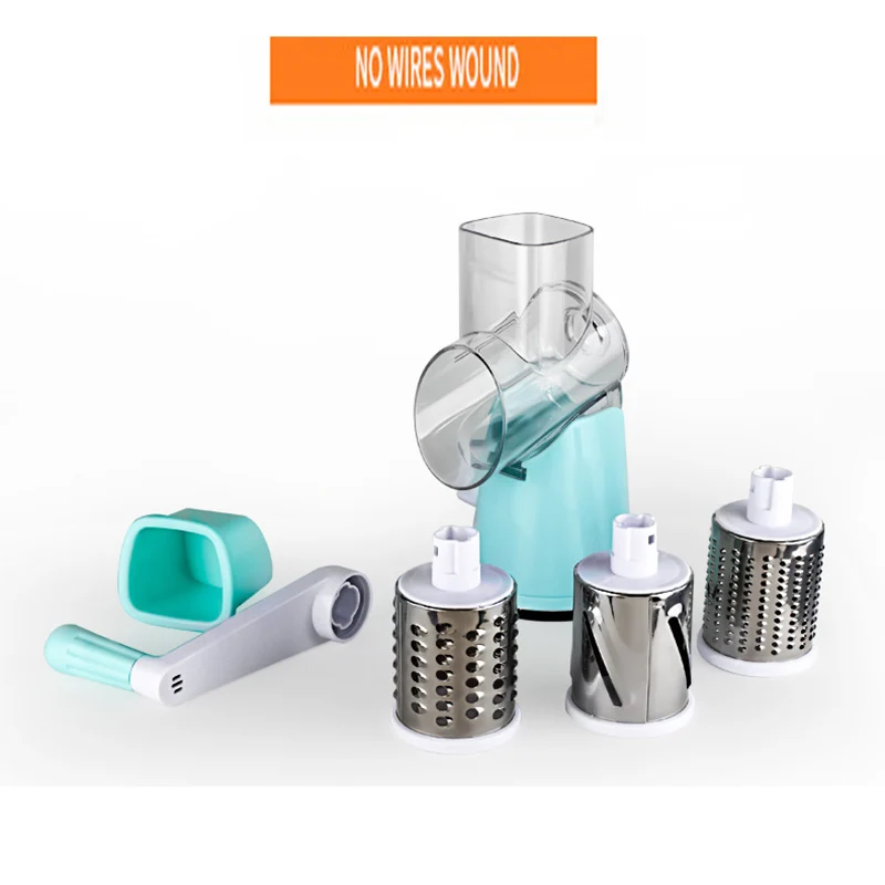 Кухонная тёрка барабан с 3 сменными барабанами из нержавеющей стали|Терки| |