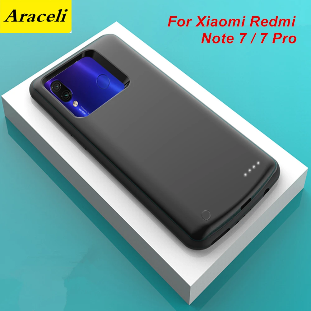 Чехол для аккумуляторов Araceli 6500 мАч Xiaomi Redmi Note 7 Pro смарт-чехол - Цена: 1948.75