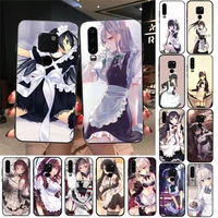 fhnblj cartoon cute maid girl phone case for huawei nova3i 3e mate9 10 20lite 20pro 40 30pro funda case