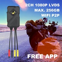 motorcycle video recorder camera kit 2ch 1080p lvds hd dvr support wifi app for motorbike dvr