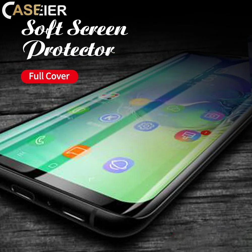 Caseier полное покрытие ПЭТ протектор экрана для samsung Galaxy S10 S9 S8 Note 10 8 9 3D край мягкая